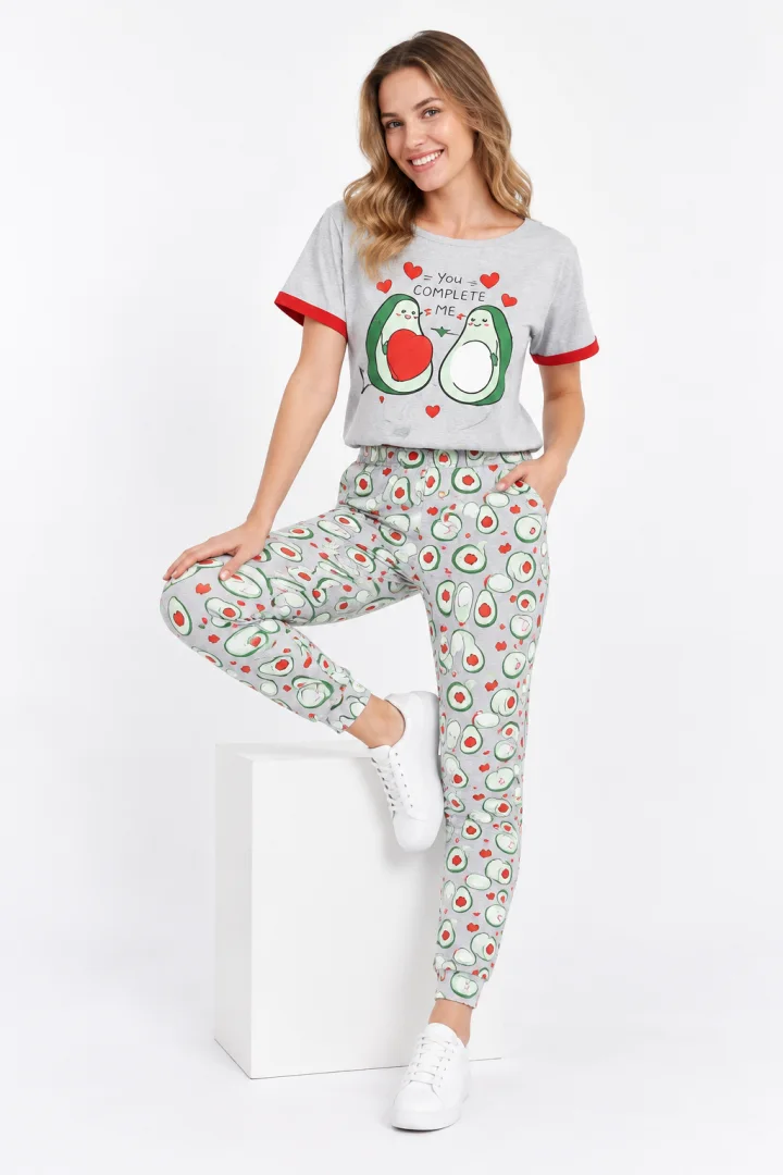 Pijama damă din bumbac „You Complete Me”