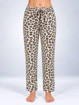Pantaloni de pijama de dama leopard pete pari