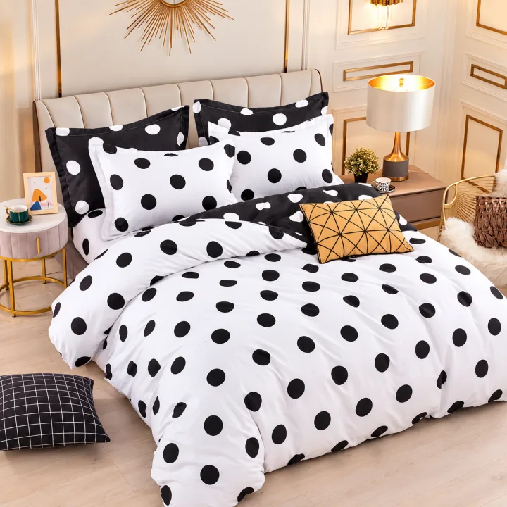 Set Lenjerie de Pat Dublu din Microfibră Premium, 6 Piese, Cearșaf 245x250 cm