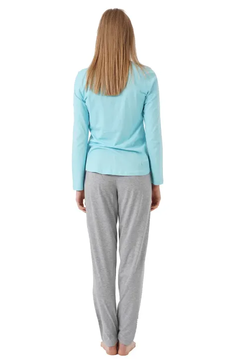 Pijamale damă cu  imprimeu Together Forever, Blue