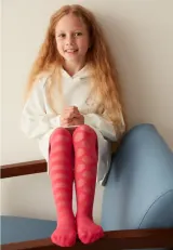 Dres fetițe Penti Young „Lolipop” 30 DEN – mat, coral