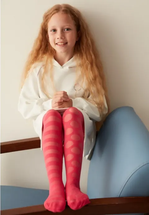 Dres fetițe Penti Young „Lolipop” 30 DEN – mat, coral