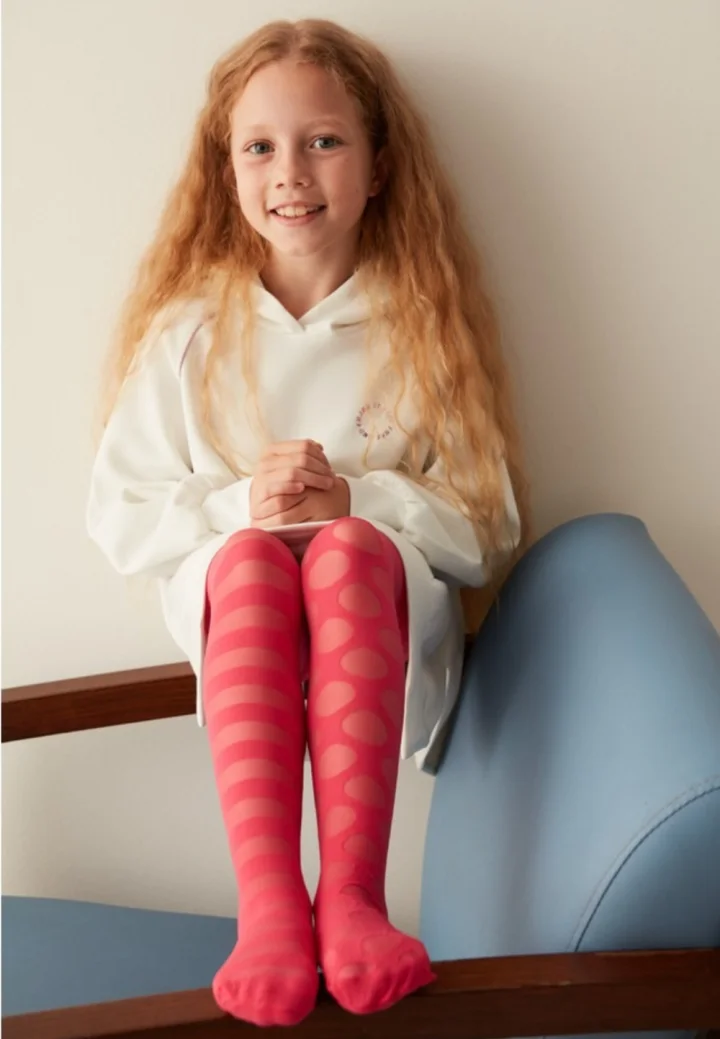 Dres fetițe Penti Young „Lolipop” 30 DEN – mat, coral