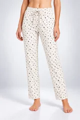 Pantaloni de pijama de dama imimioare mici NEGRE