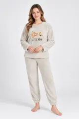 Pijama pufoasă din cocolino pentru damă – model Little Bear