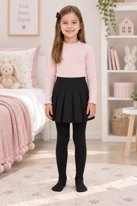 Dres fetițe Penti Pretty „Bamboo” 160 DEN – mat, opac, negru