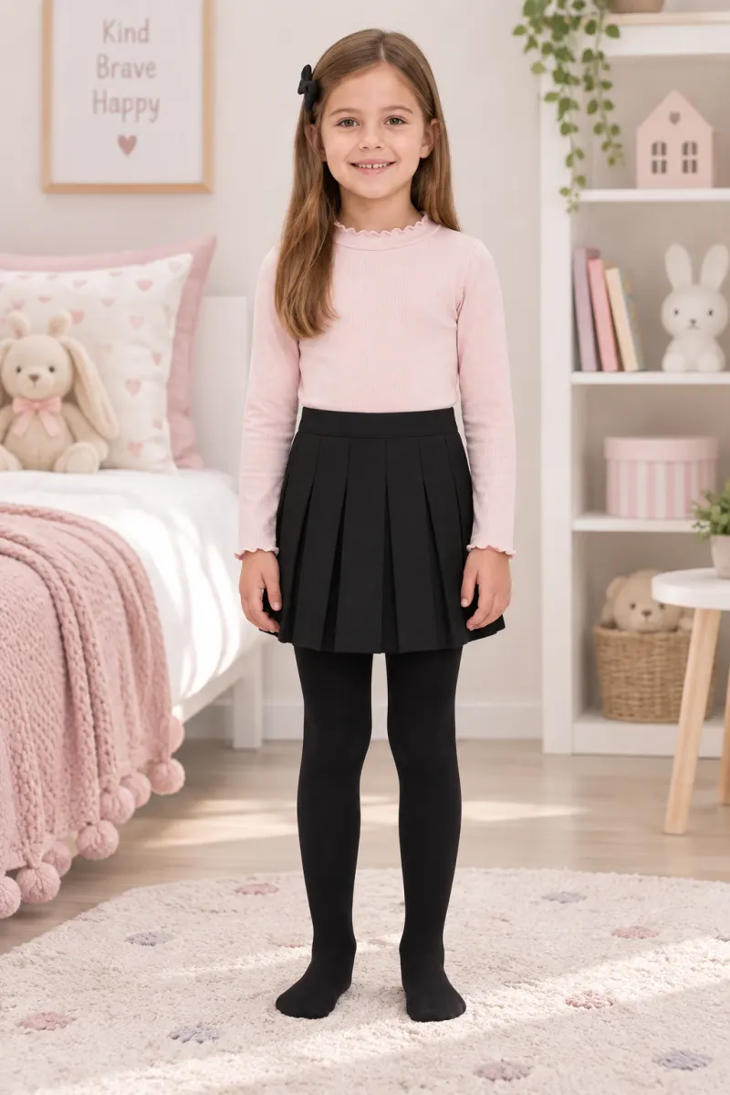 Dres fetițe Penti Pretty „Bamboo” 160 DEN – mat, opac, negru