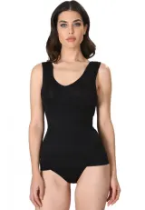 Maiou dama modelator in talie, culoare negru