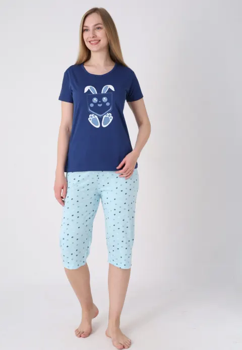 Pijama damă cu model de Paște, blumarin