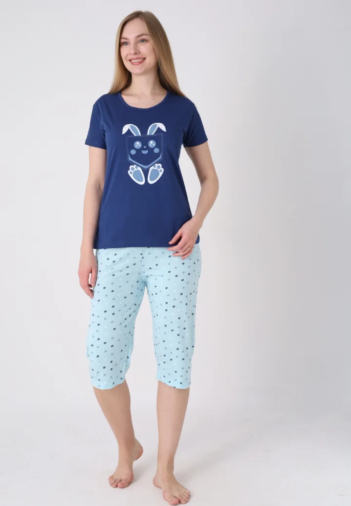 Pijama damă cu model de Paște, blumarin