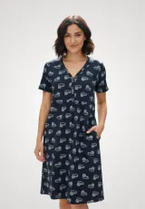 Cămașă pentru gravide de noapte neagra