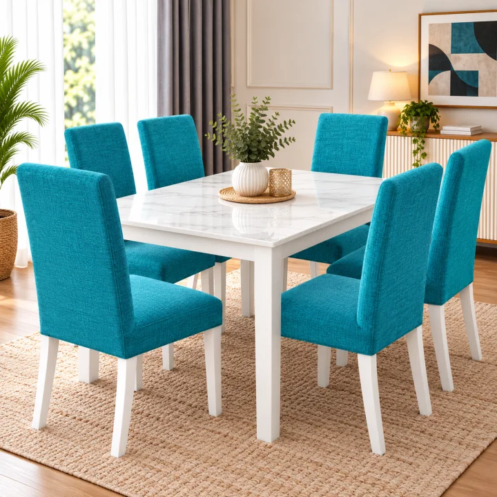 Set 6 Huse Elastice pentru Scaune, Microfibră Premium, cu Elastic, Protecție și Design Elegant