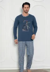 Pijama Bărbat , Imprimeu Bicicletă, Blumarin
