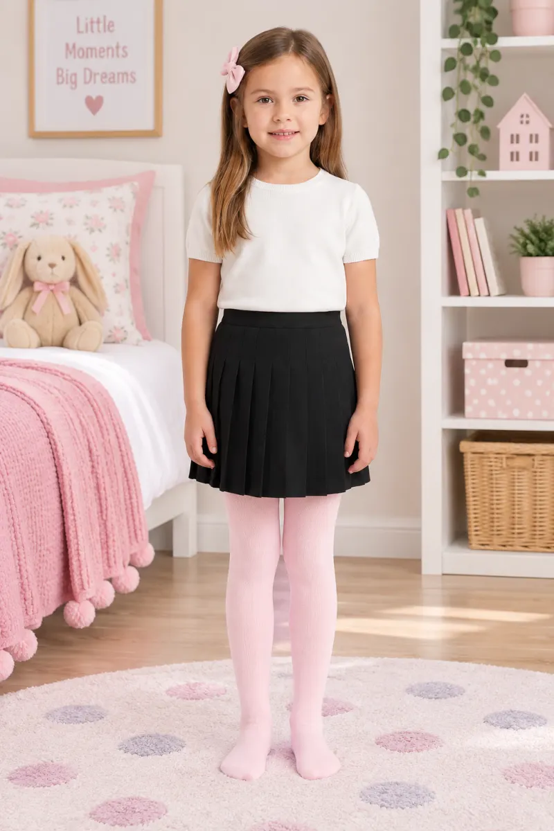 Dres copii din bumbac – roz pal