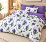 Set Lenjerie de Pat Dublu din Microfibră Premium, 6 Piese, Cearșaf 245x250 cm
