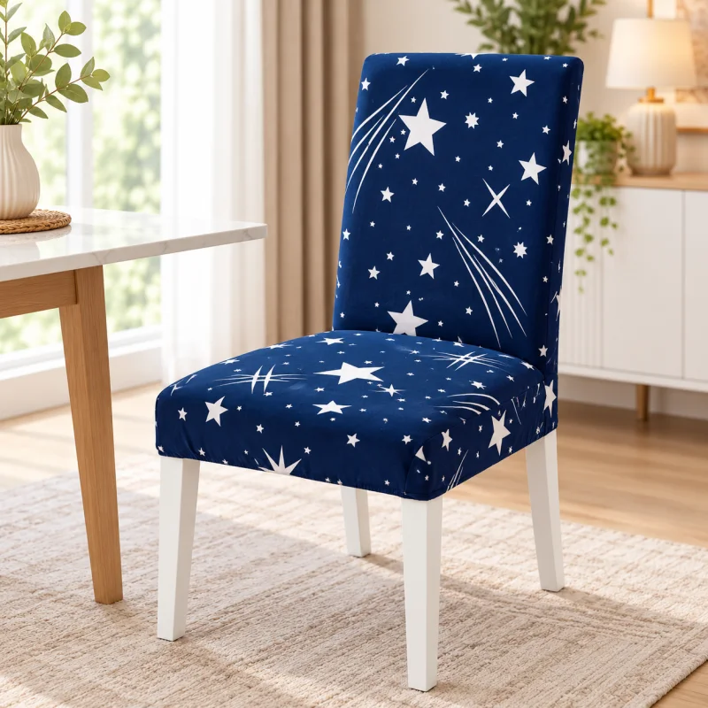 Set 6 Huse Elastice pentru Scaune, Microfibră Premium, cu Elastic, Protecție și Design Elegant