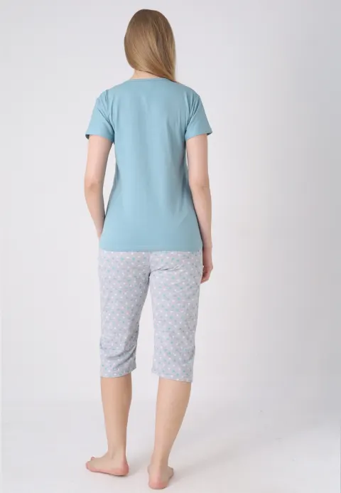 Pijama damă cu model de Paște, gri