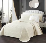 Set Cuvertură de Pat Dublu din Catifea Premium, 5 Piese, 220x240 cm, cu Fețe de Pernă Decorative