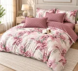 Set Lenjerie de Pat Dublu din Microfibră Premium, 6 Piese, Cearșaf 245x250 cm
