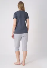 Pijama damă cu model de Paște, gri