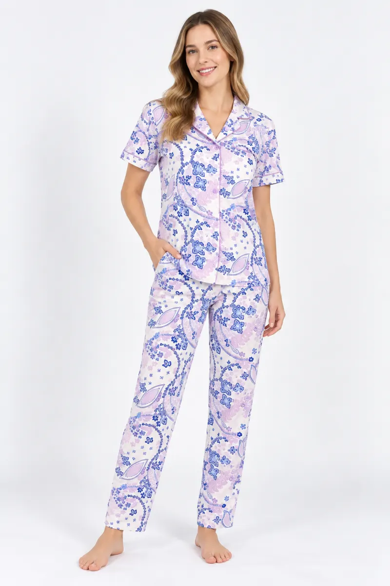Pijama Dama – Imprimeu Floricele