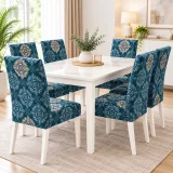 Set 6 Huse Elastice pentru Scaune, Microfibră Premium, cu Elastic, Protecție și Design Elegant