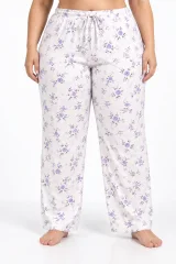 Pantaloni de pijama damă mărimi mari, Big Size 2XL–5XL, cu șnur reglabil