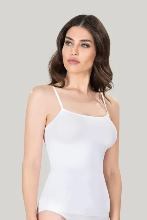 Maiou dama modelator in talie, culoare alb