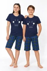 Pijama Copii Unisex pentru Fete și Băieți, cu Mânecă Scurtă și Pantaloni 3/4