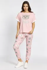 Pijama dama  imprimeu ,,Hello'