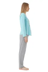 Pijamale damă cu  imprimeu Together Forever, Blue