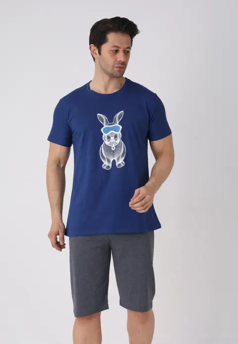 Pijama bărbați Paște, Blumarin – tricou și pantaloni 3/4