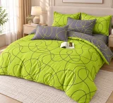 Set Lenjerie de Pat Dublu din Microfibră Premium, 6 Piese, Cearșaf 245x250 cm