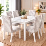 Set 6 Huse Elastice pentru Scaune, Microfibră Premium, cu Elastic, Protecție și Design Elegant