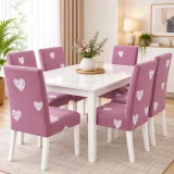 Set 6 Huse Elastice pentru Scaune, Microfibră Premium, cu Elastic, Protecție și Design Elegant