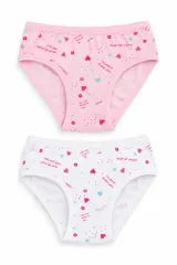 Set 2 Chiloți Fete din Bumbac – Multicolor, Alb și Roz