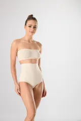 Corset damă modelator, talie înaltă, culoare bej