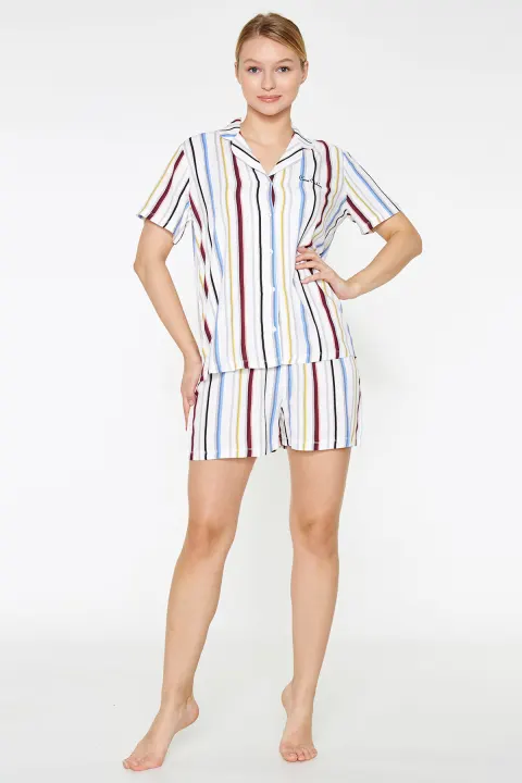 Pijama Dama din Viscoză –  Dungi