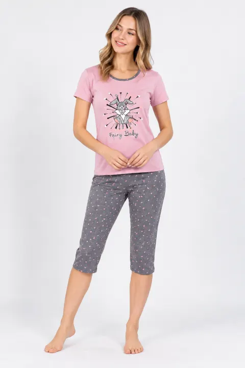 Pijama dama din bumbac, imprimeu ,,Popey Baby'', mov