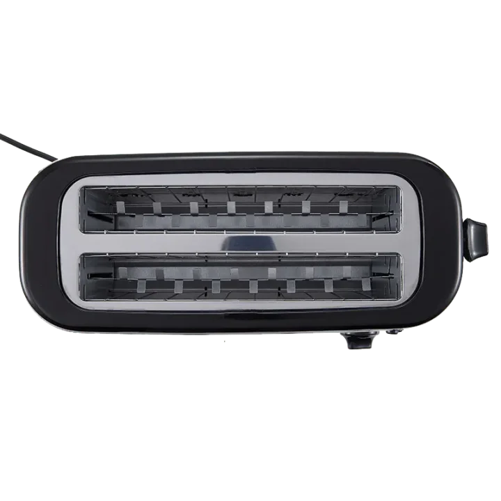 Prăjitor de Pâine Electric pentru 4 Felii, 1400W, 5 Trepte de Rumenire, Funcții de Decongelare și Reîncălzire