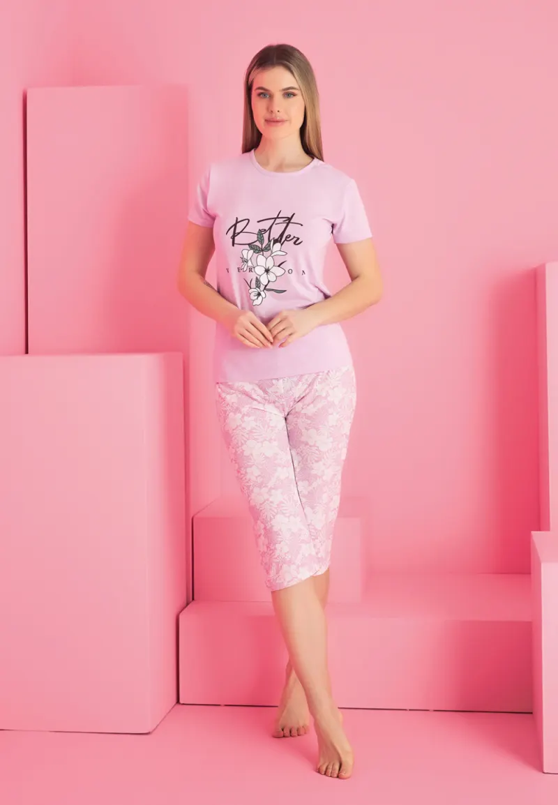 Pijama damă, imprimeu BETTER