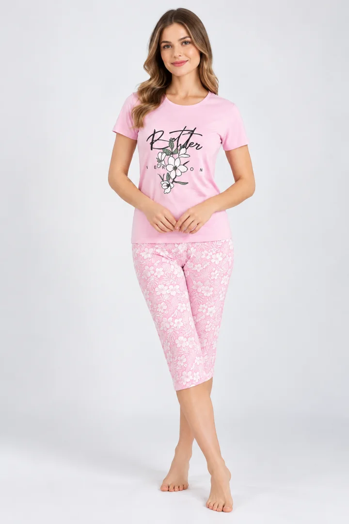 Pijama damă, imprimeu BETTER