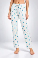 Pantaloni de pijama de dama gri cu blue