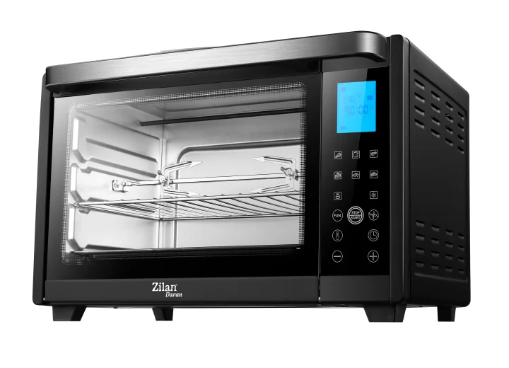 Cuptor Electric 28L, 1600W, cu Convecție, Display Digital, Temperatură Reglabilă 100–230°C, Timer 60 Minute și Programe de Gătit