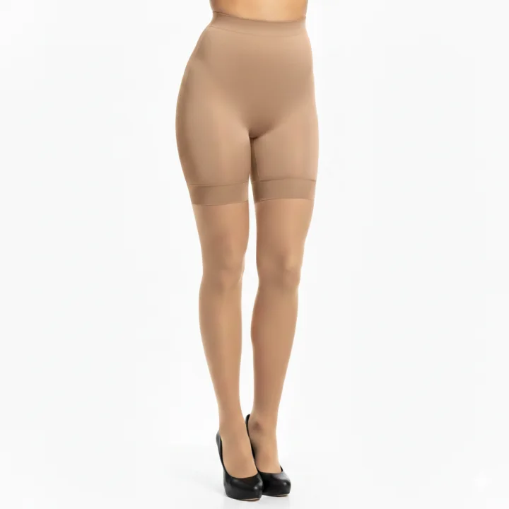 Dres damă Penti Body Form bronz, aspect mat, cu corset 140 DEN