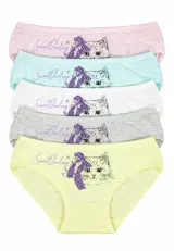 Set 5 chiloți fetițe cu pisici, multicolor
