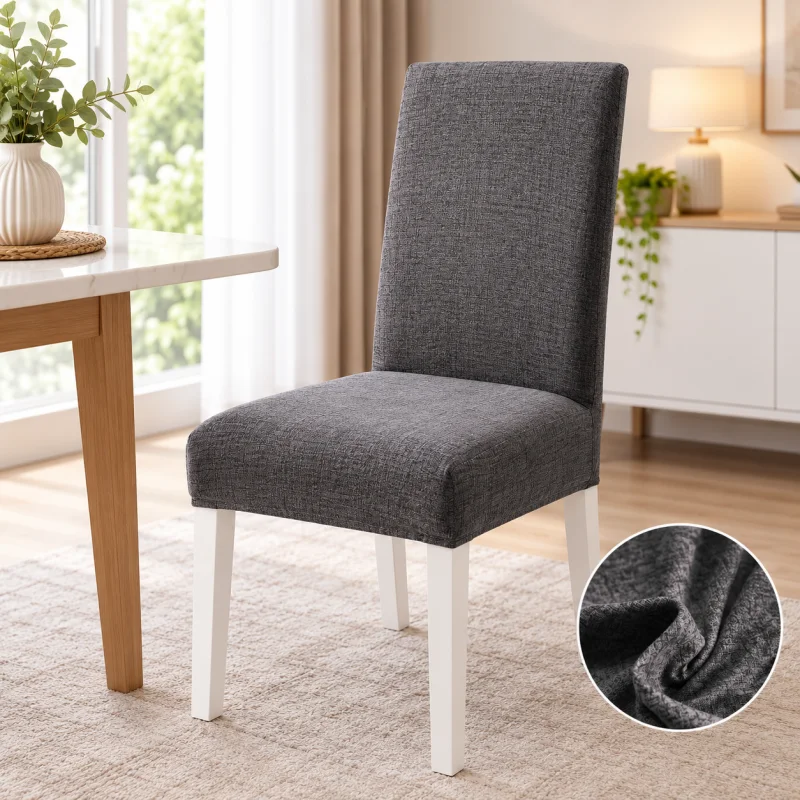 Set 6 Huse Elastice pentru Scaune, Microfibră Premium, cu Elastic, Protecție și Design Elegant