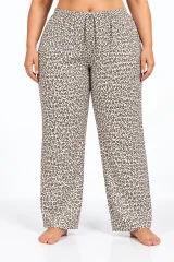Pantaloni de pijama damă mărimi mari, Big Size 2XL–5XL, cu șnur reglabil