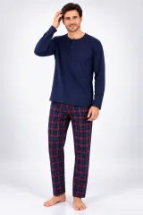 Pijama barbat blumarin cu carouri mici