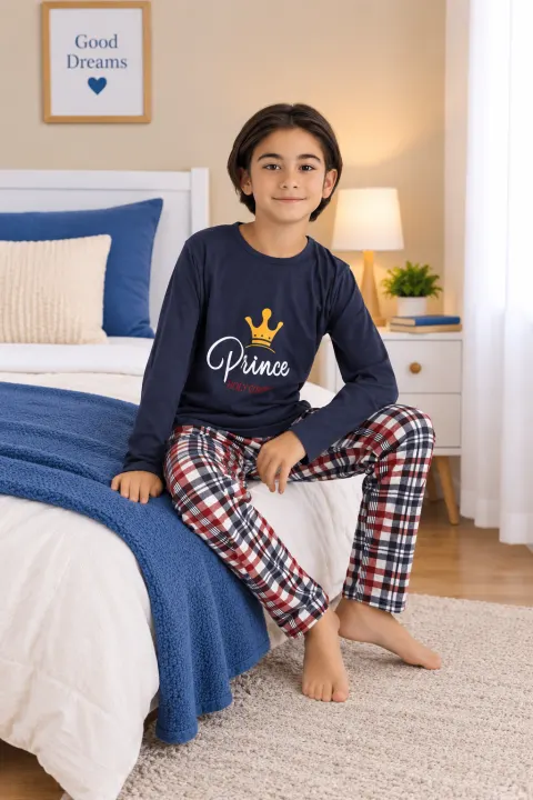 Pijama băieți „Prince”, bleumarin